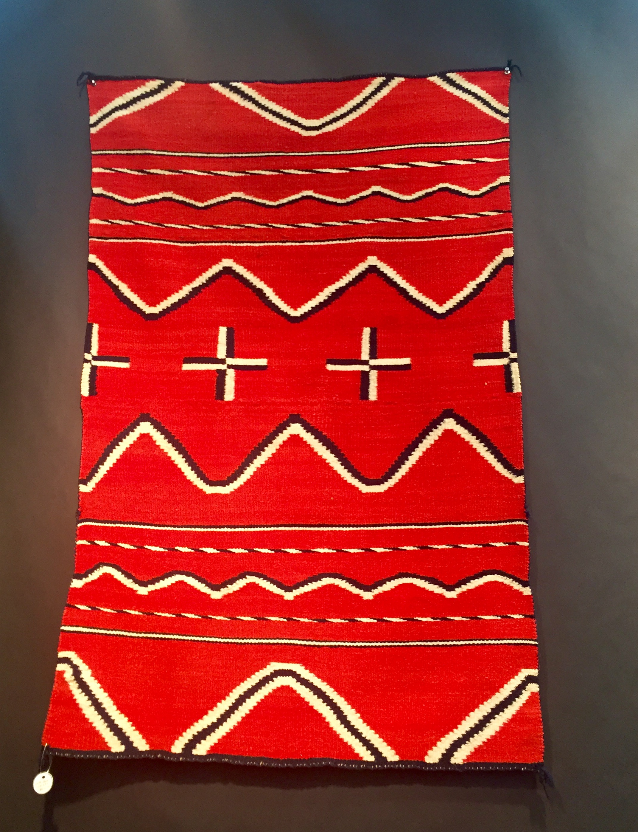 Hand Woven Blanket at The Antique Indian Art Show, Santa Fe, 2016